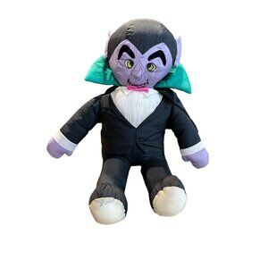 Vintage International Silver Nylon Halloween Dracula Vampire Stuffed Animal Doll